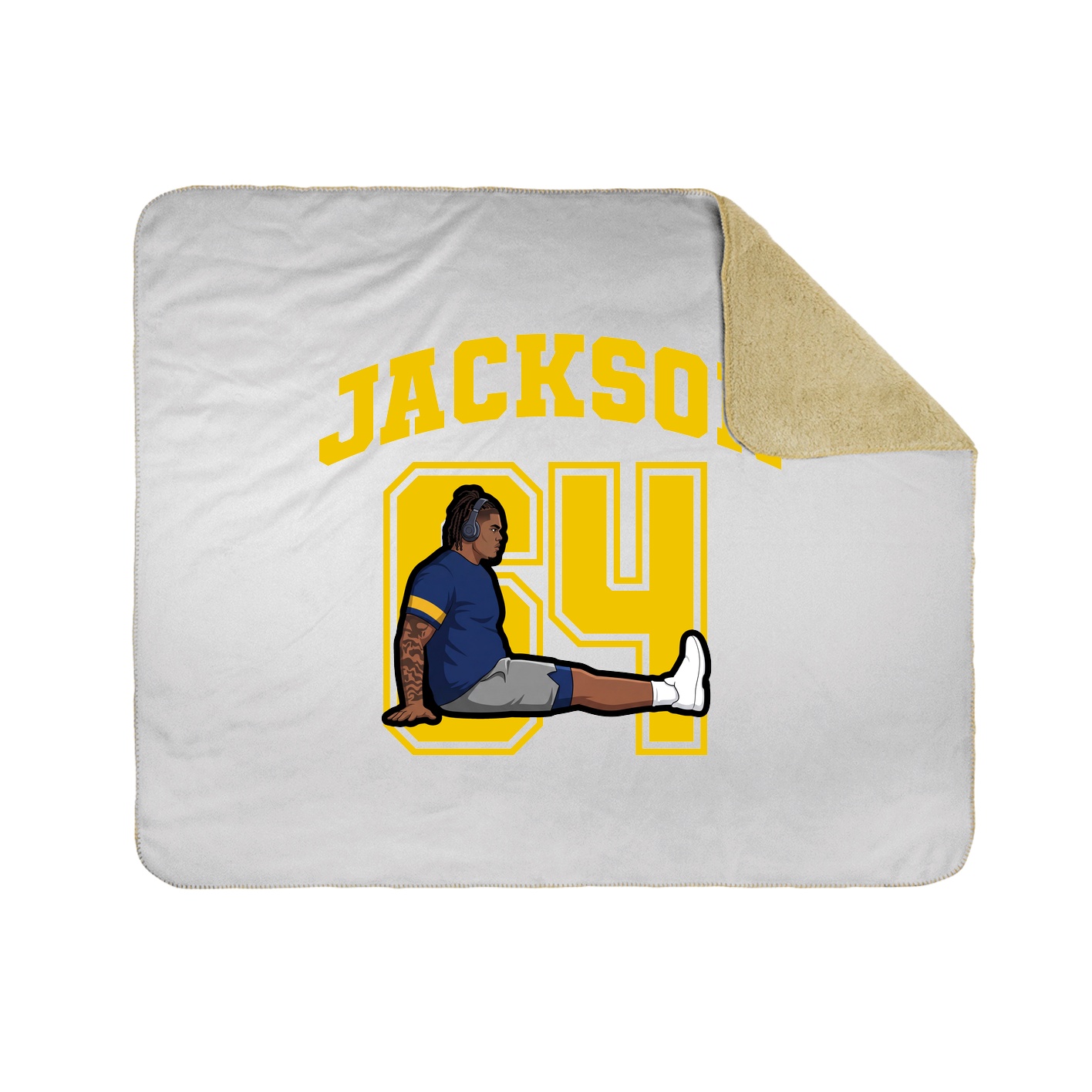 Throw Blanket — Number in White