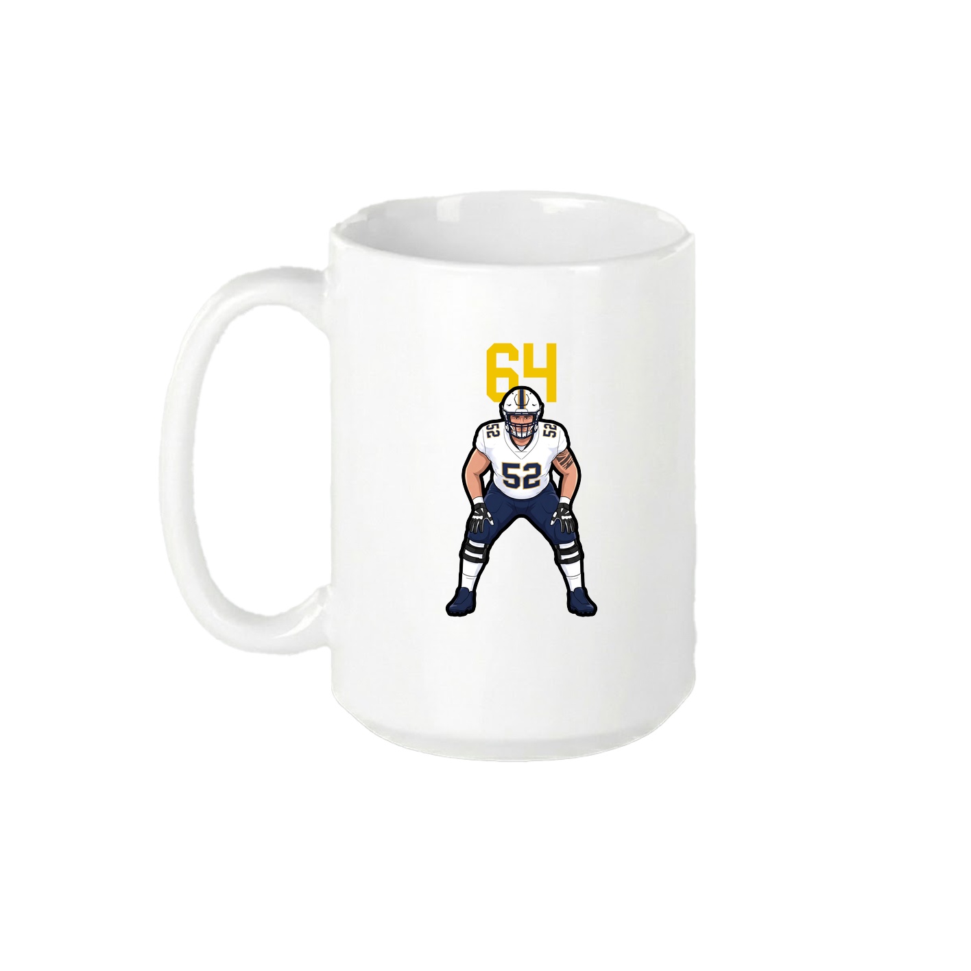 15oz Coffee Mug — Number Top in White