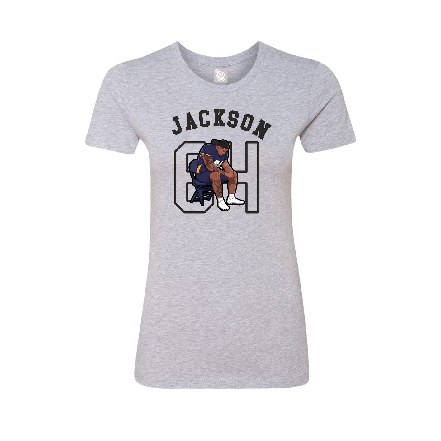Fitted Women's Tee — Shirsey Arch in Grey