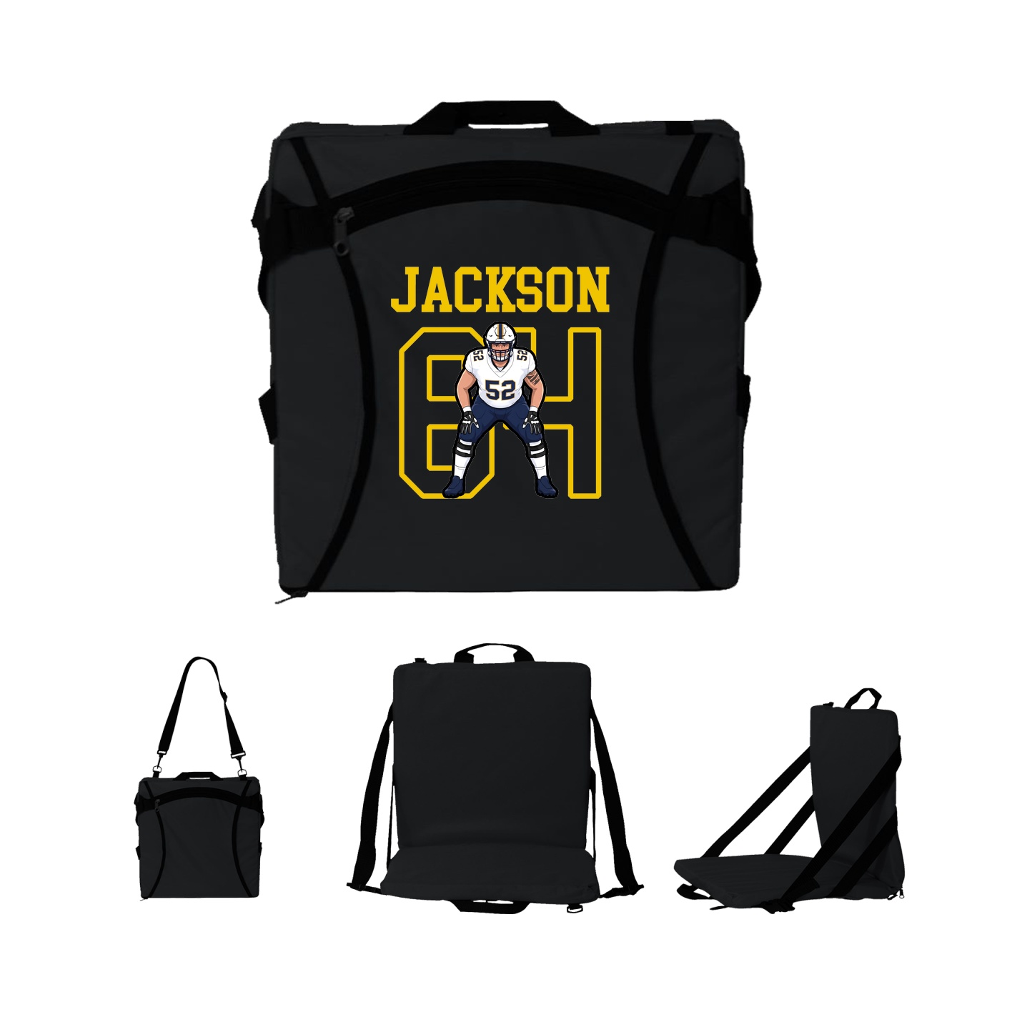 Folding Stadium Seat — Shirsey in Black