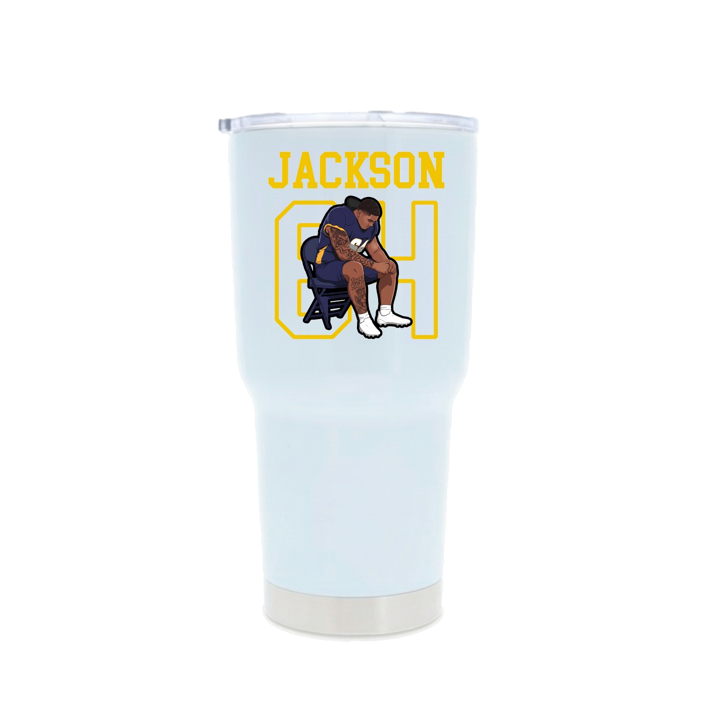 30oz Stainless Steel Tumbler — Shirsey in White