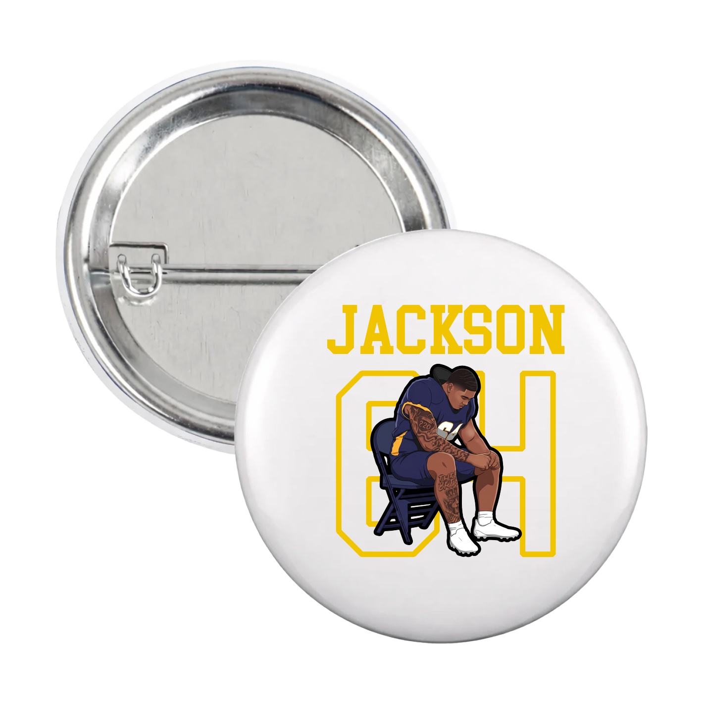 Game Day Button — Shirsey in White