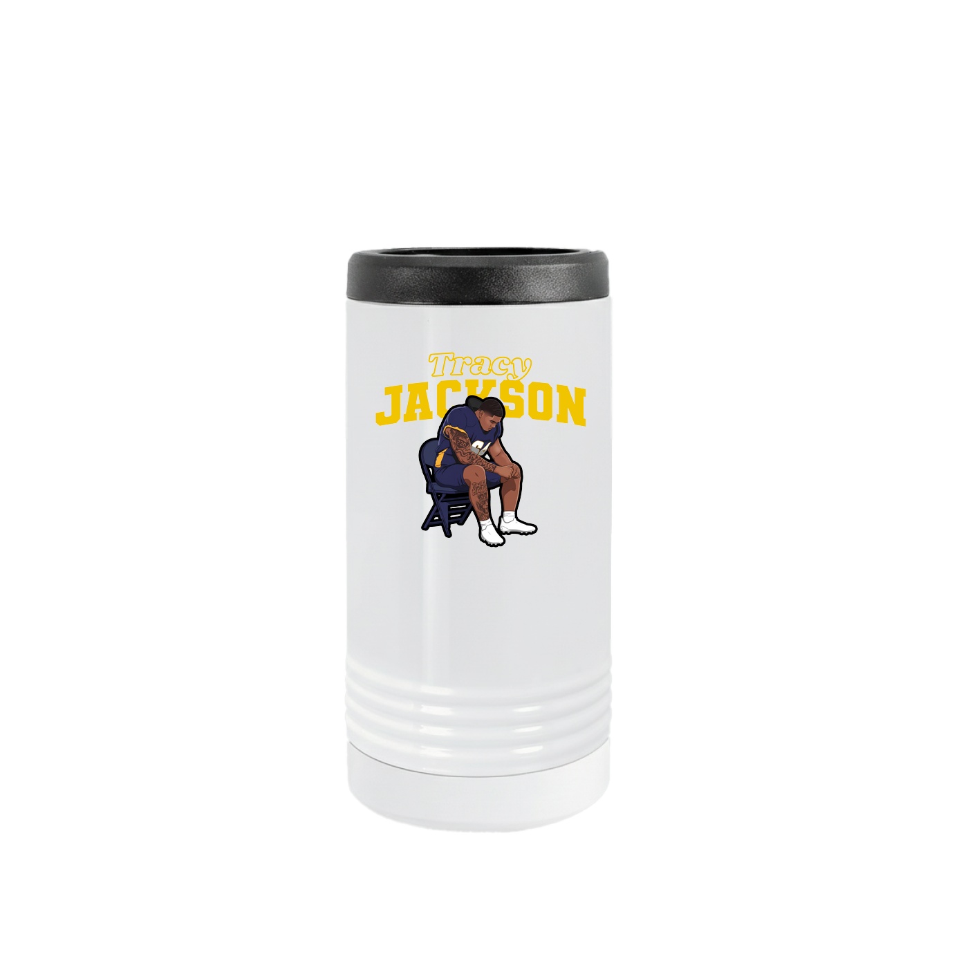 Slim Beverage Holder — Name Arch in White