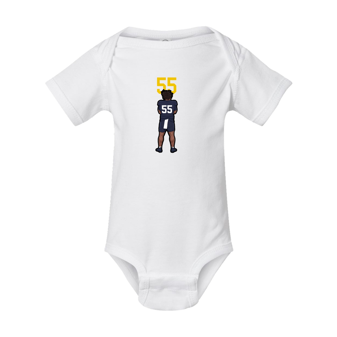 Baby Onesie — Number Top in White