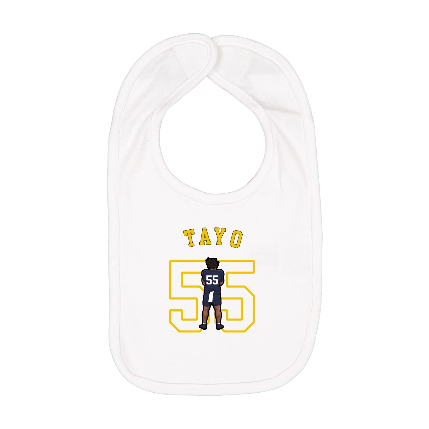 Infant Bib — Shirsey Arch in White