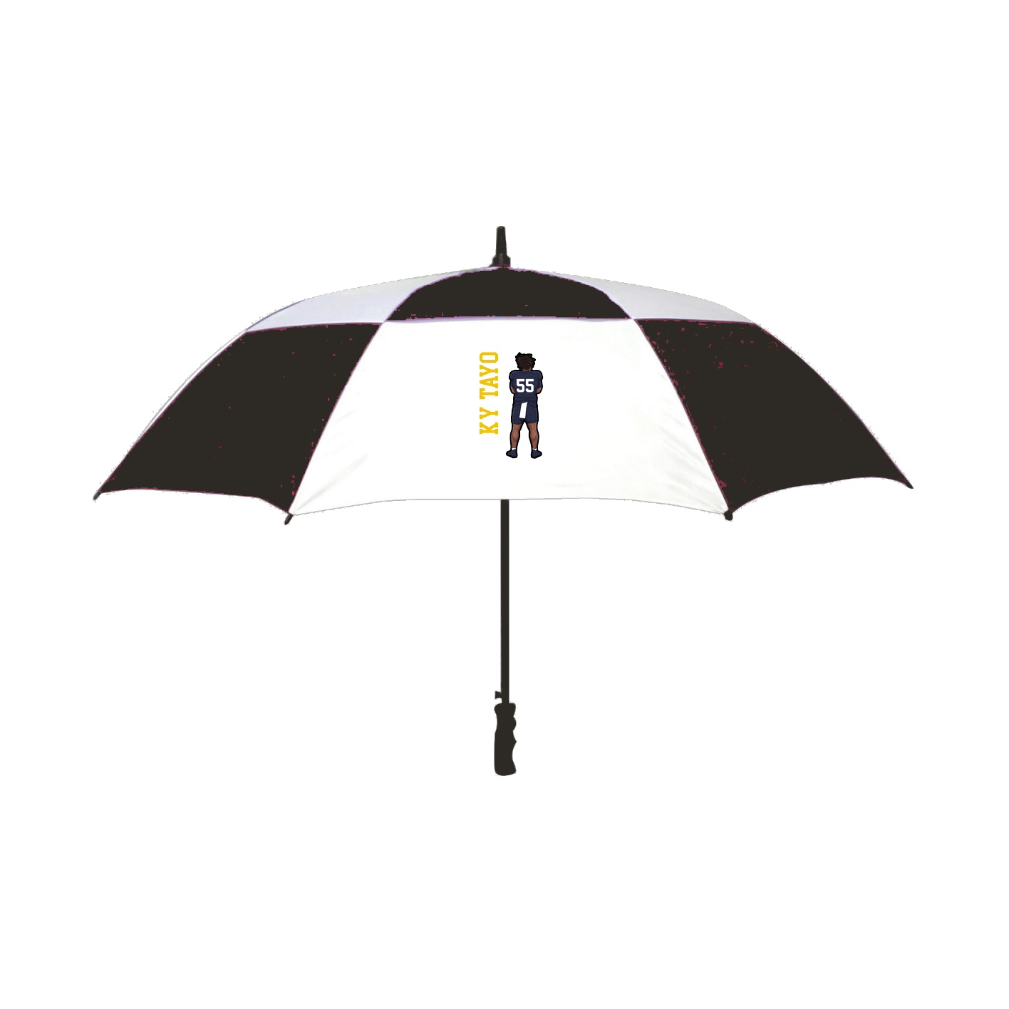 Golf Umbrella — Name Vertical in Black