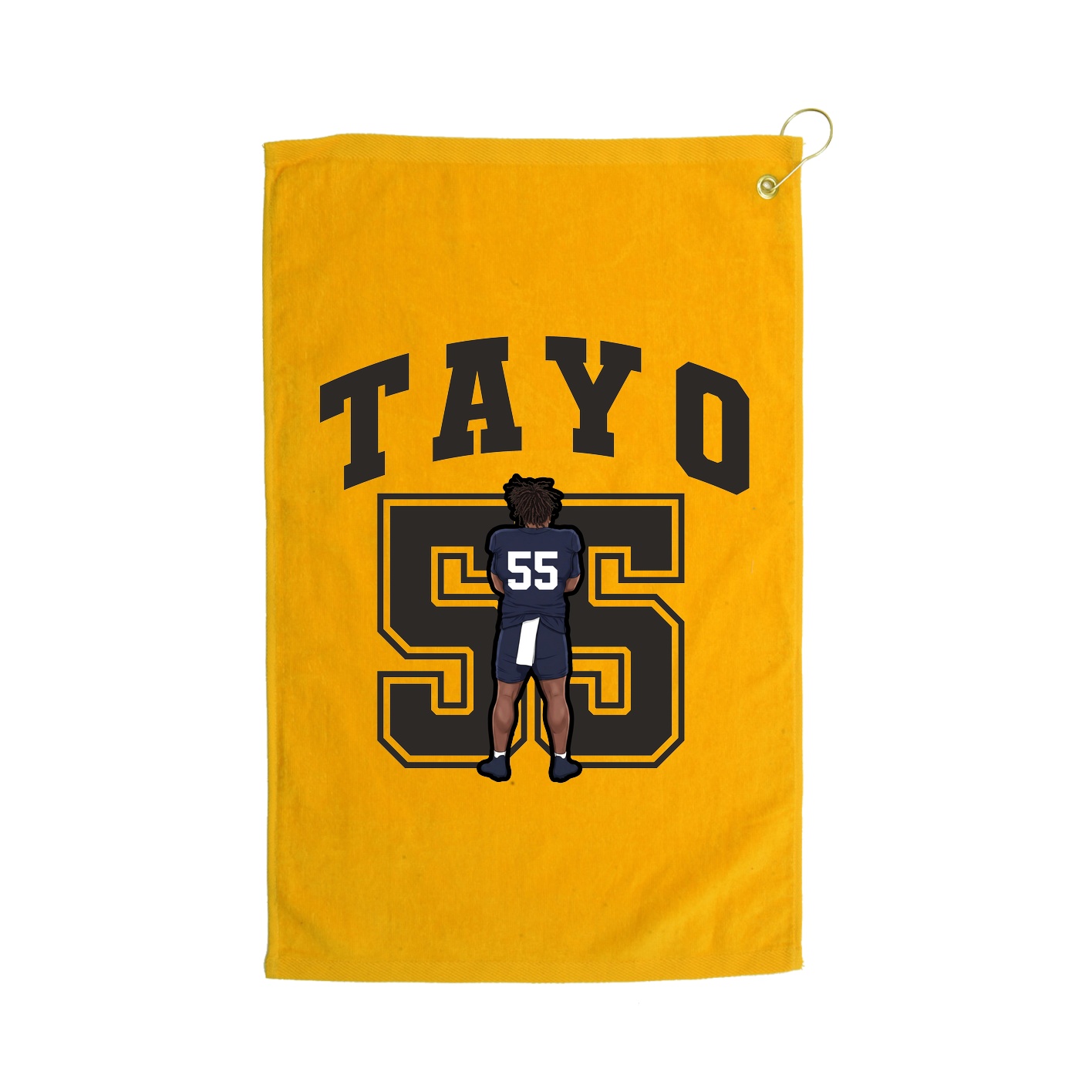 Golf Towel — Number in Gold