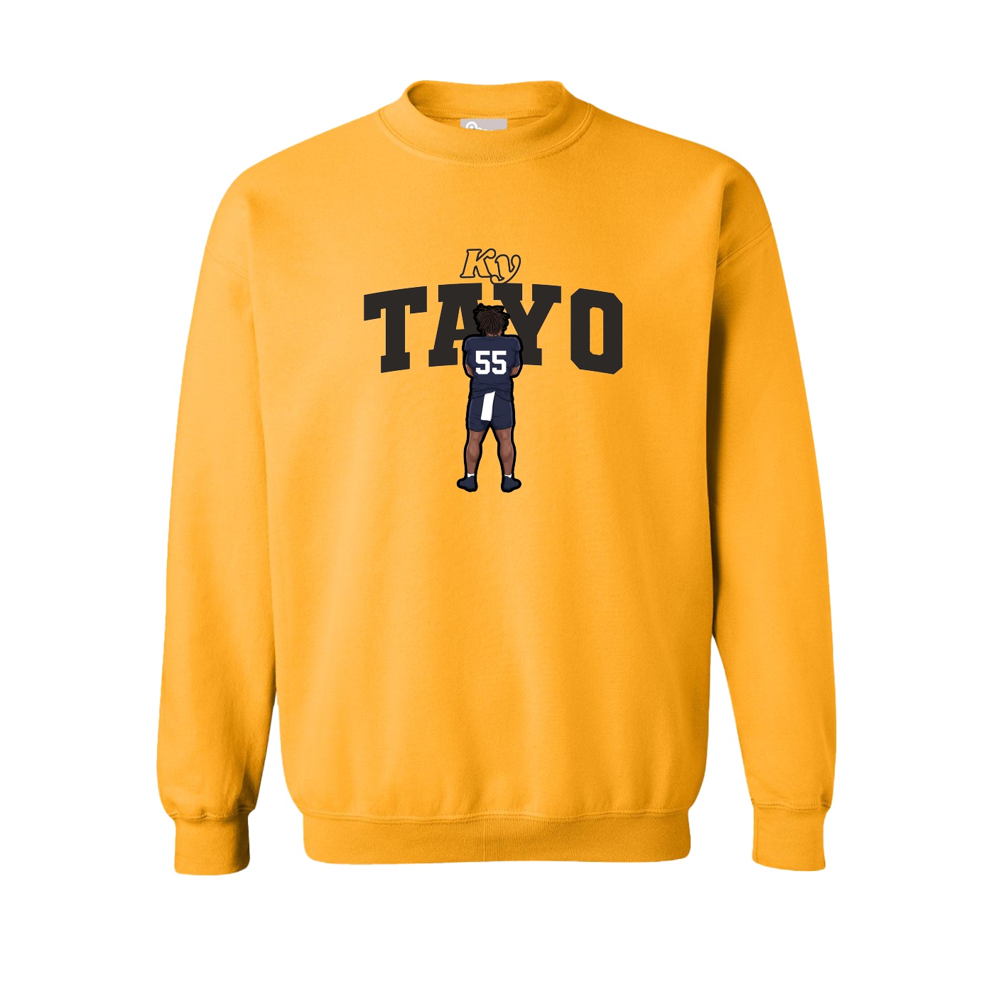Fleece Crew — Name Arch in Gold