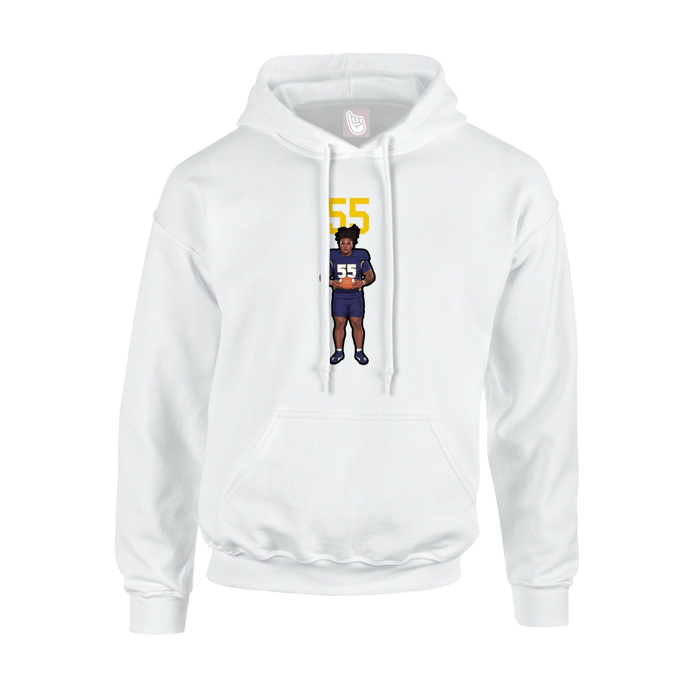 Hoodie — Number Top in White