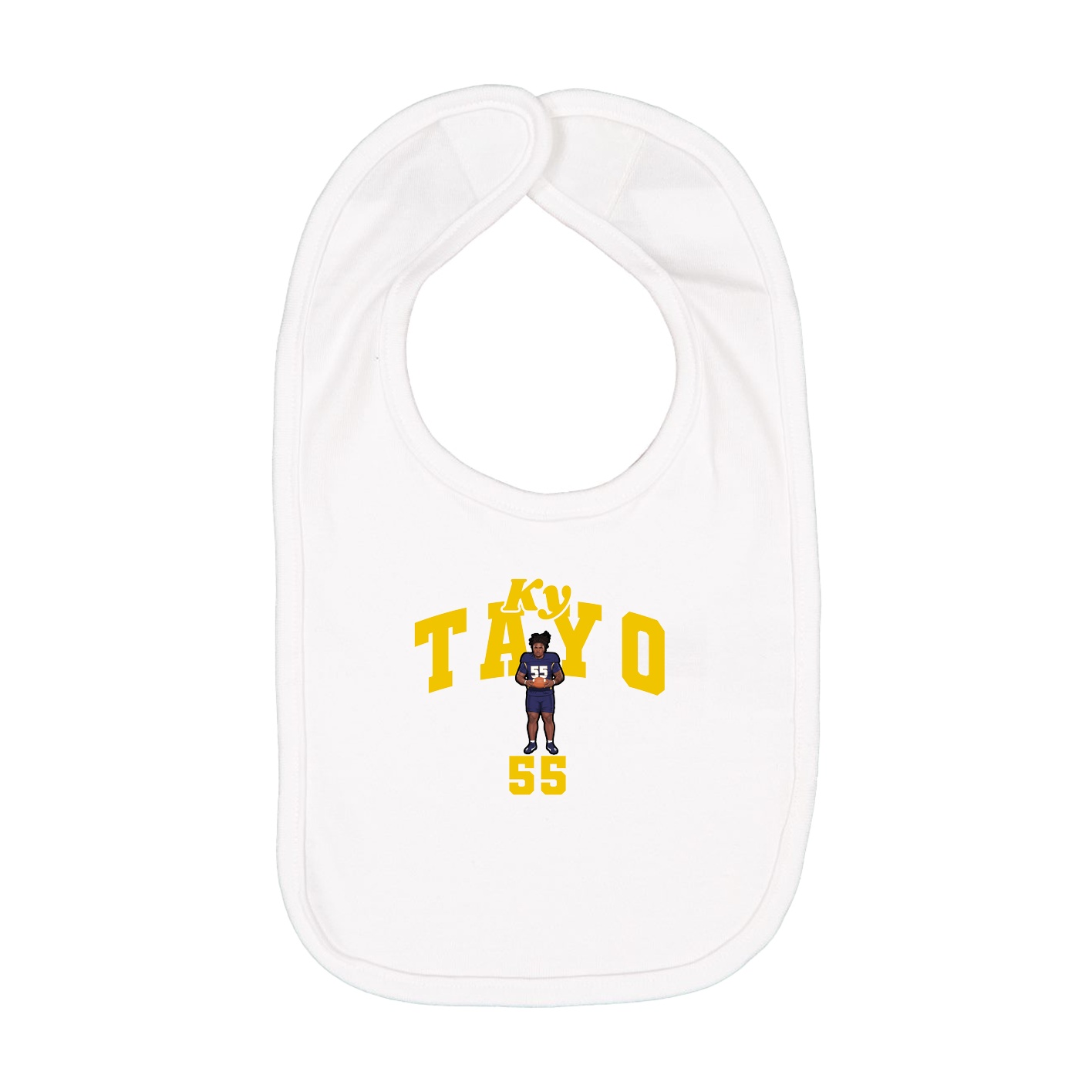 Infant Bib — Signature Arch in White