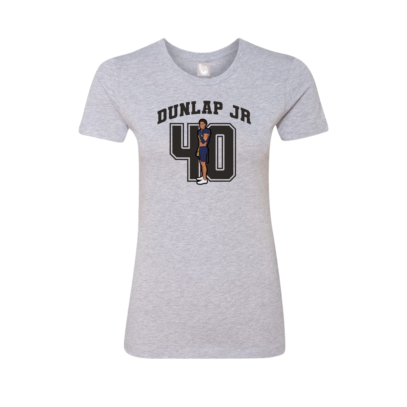 Fitted Women's Tee — Number in Grey