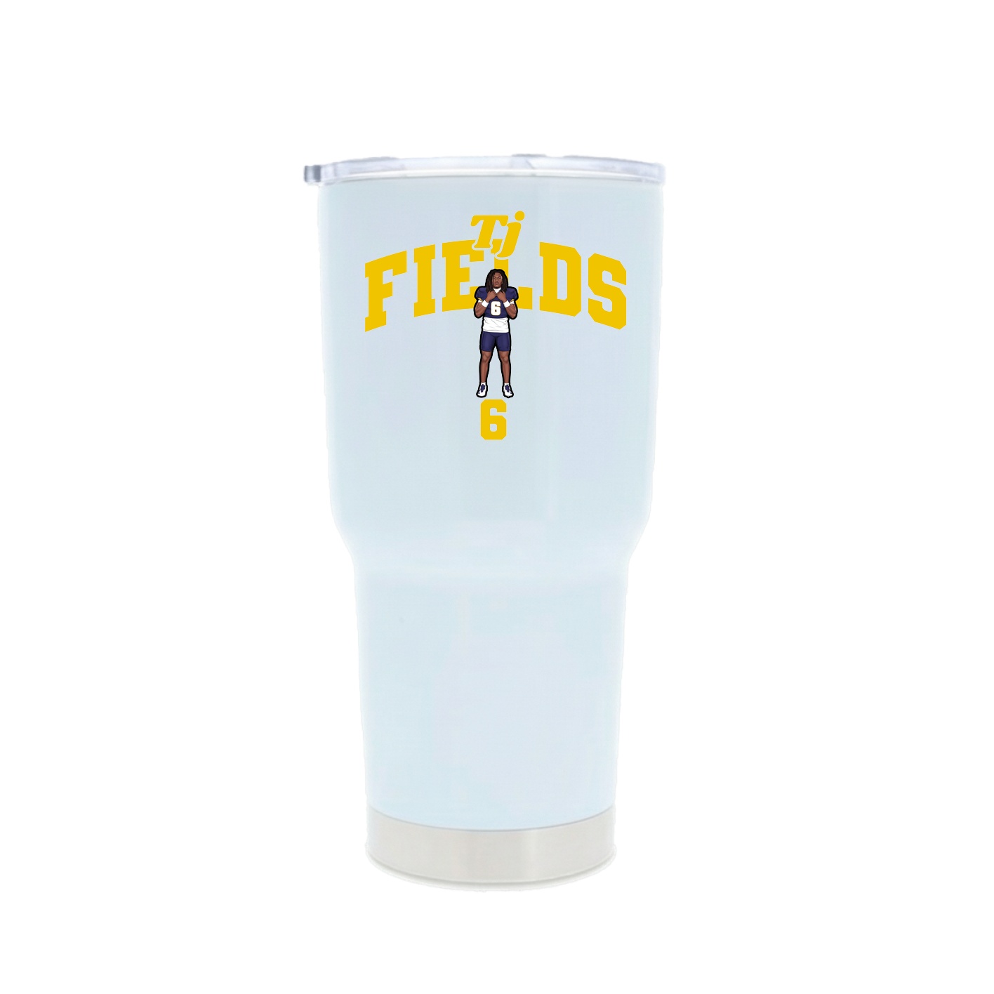 30oz Stainless Steel Tumbler — Signature Arch in White