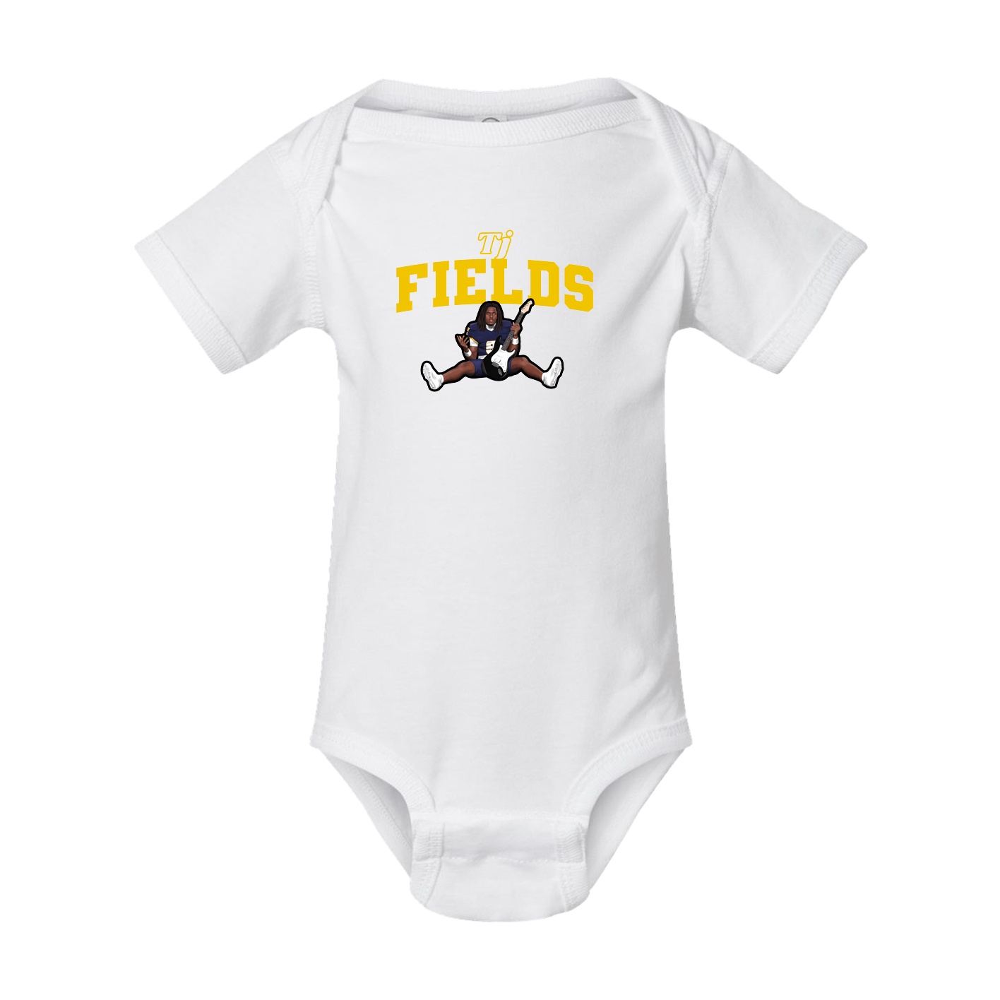Baby Onesie — Name Arch in White