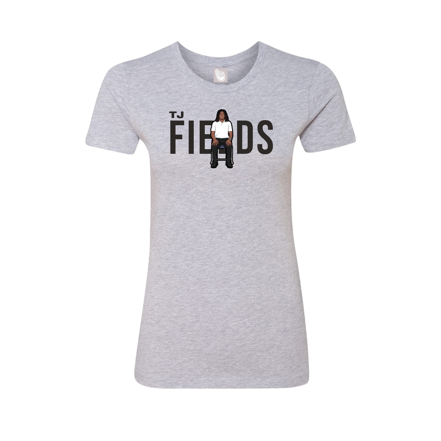 Fitted Women's Tee — Player Name in Grey