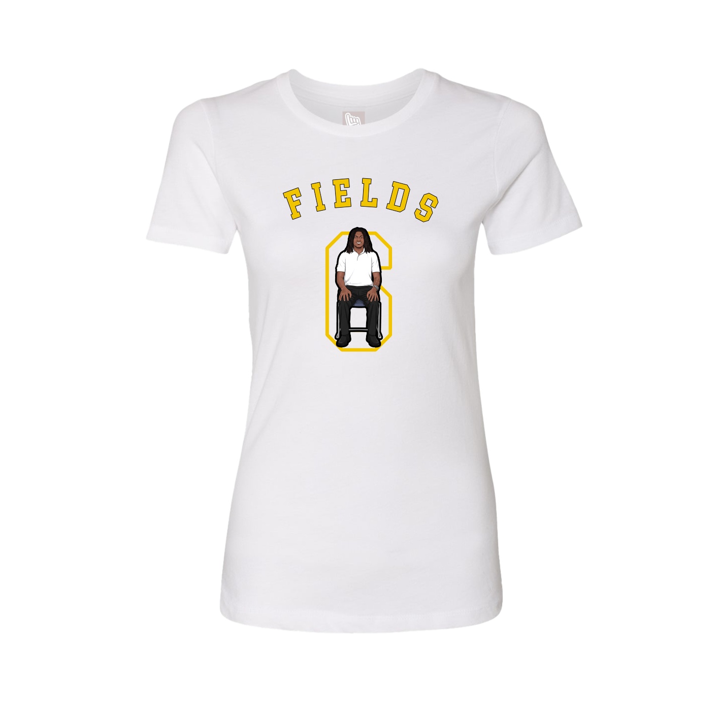 Fitted Women's Tee — Shirsey Arch in White