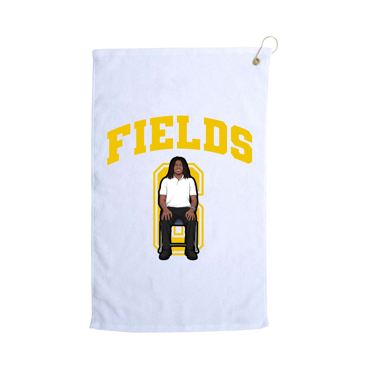 Golf Towel — Number in White