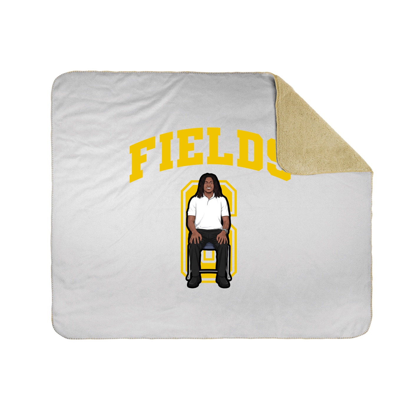 Throw Blanket — Number in White