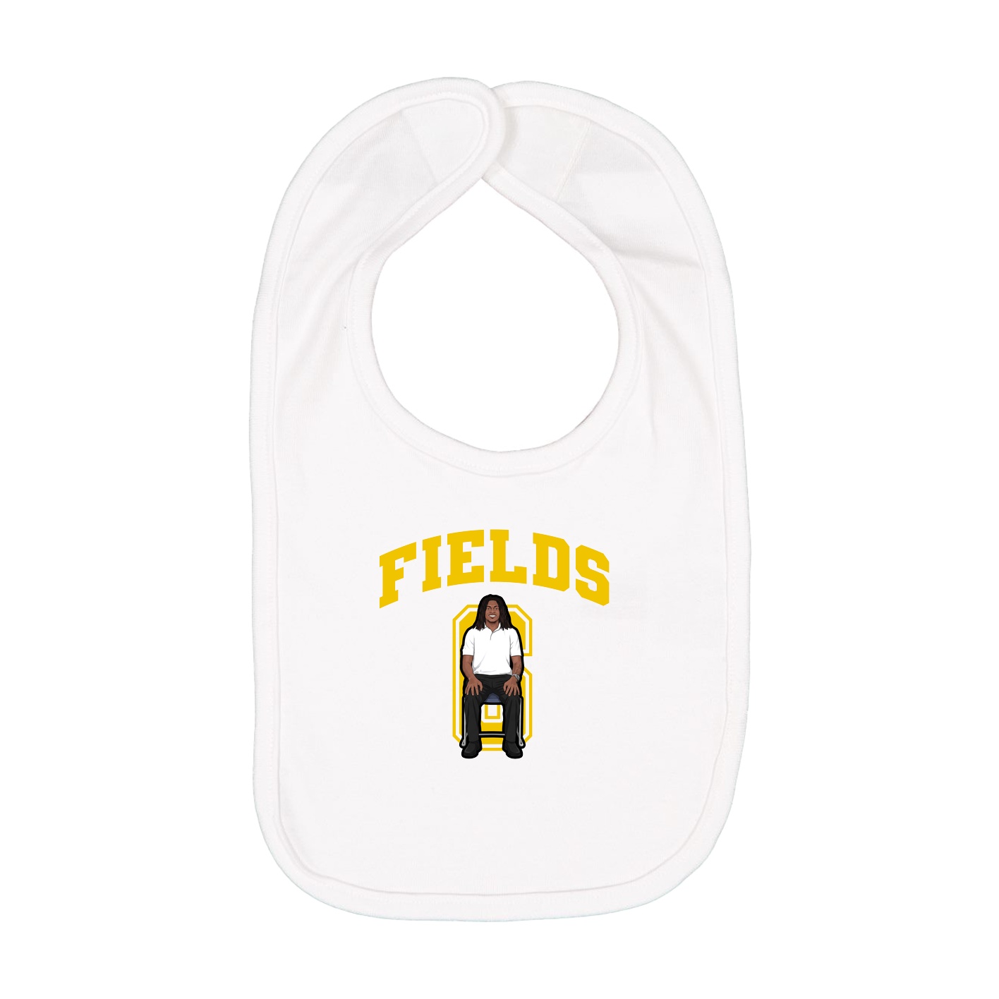 Infant Bib — Number in White