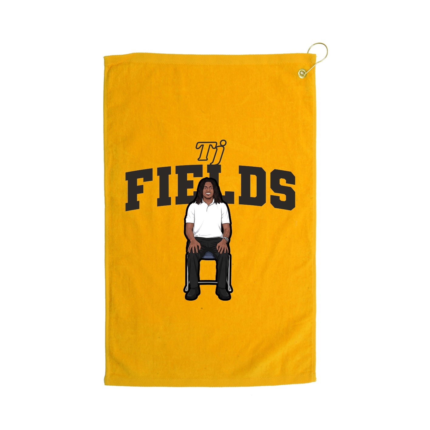 Golf Towel — Name Arch in Gold