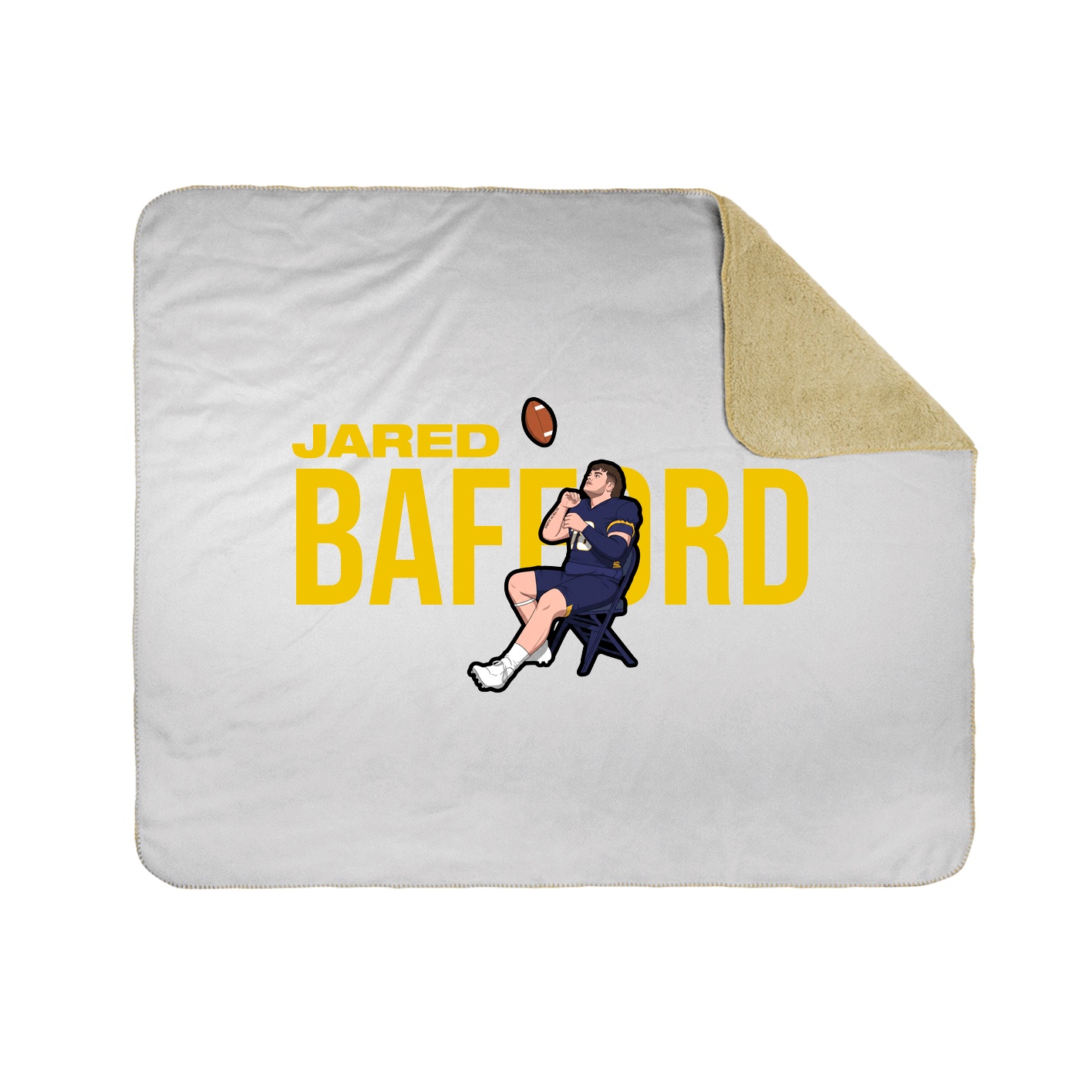 Throw Blanket — Player Name in White