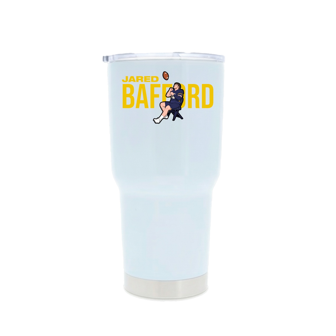 30oz Stainless Steel Tumbler — Player Name in White