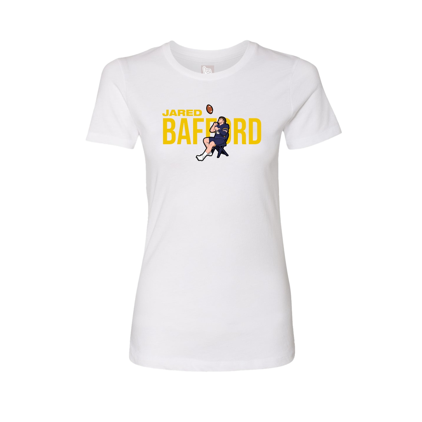 Fitted Women's Tee — Player Name in White