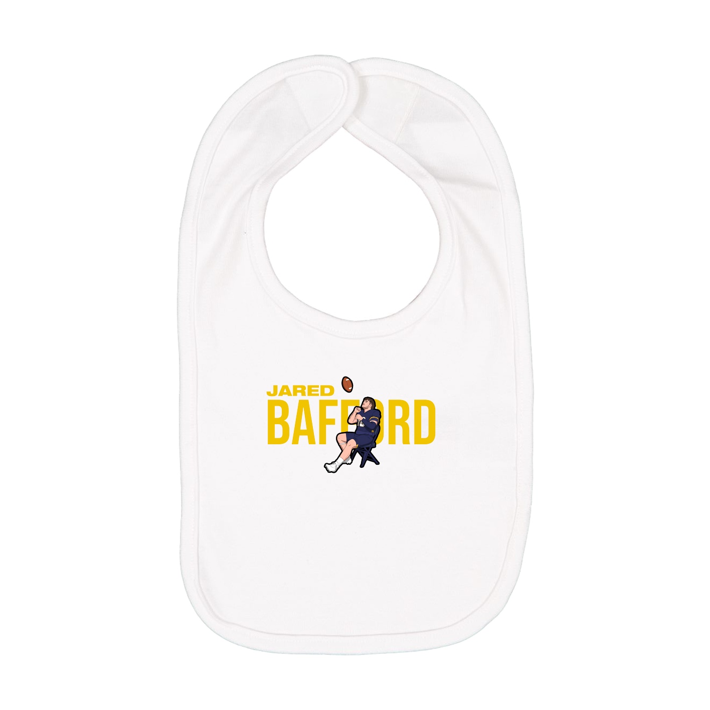 Infant Bib — Player Name in White