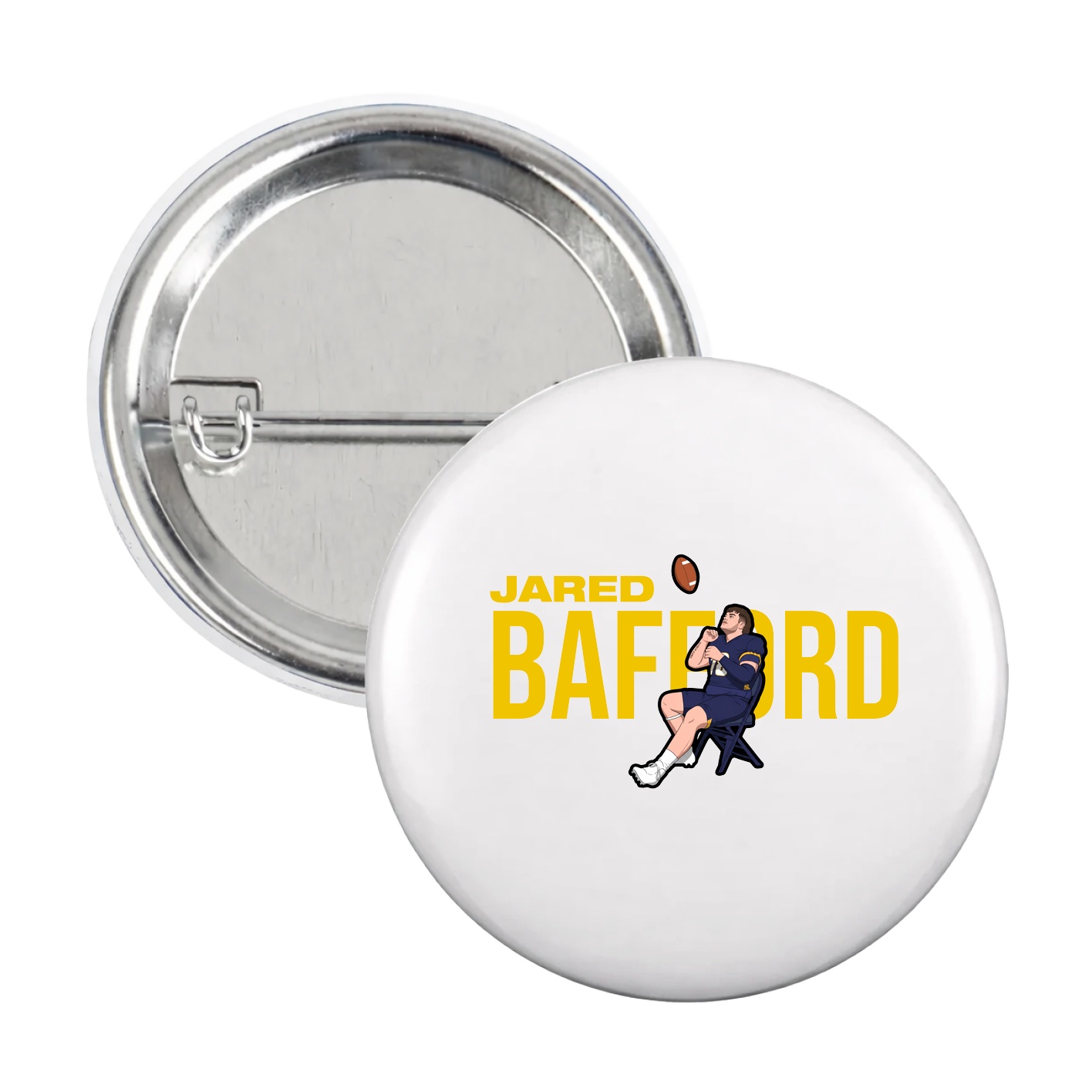 Game Day Button — Player Name in White