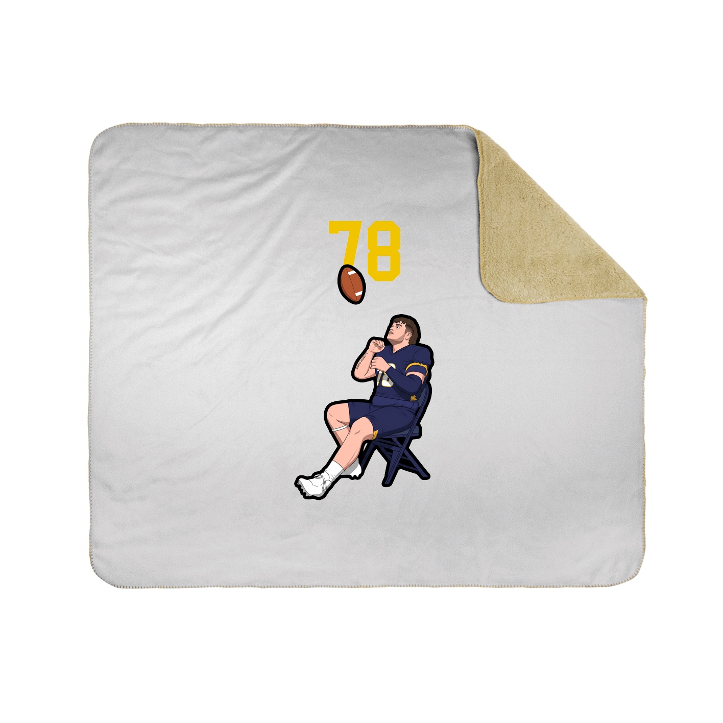 Throw Blanket — Number Top in White
