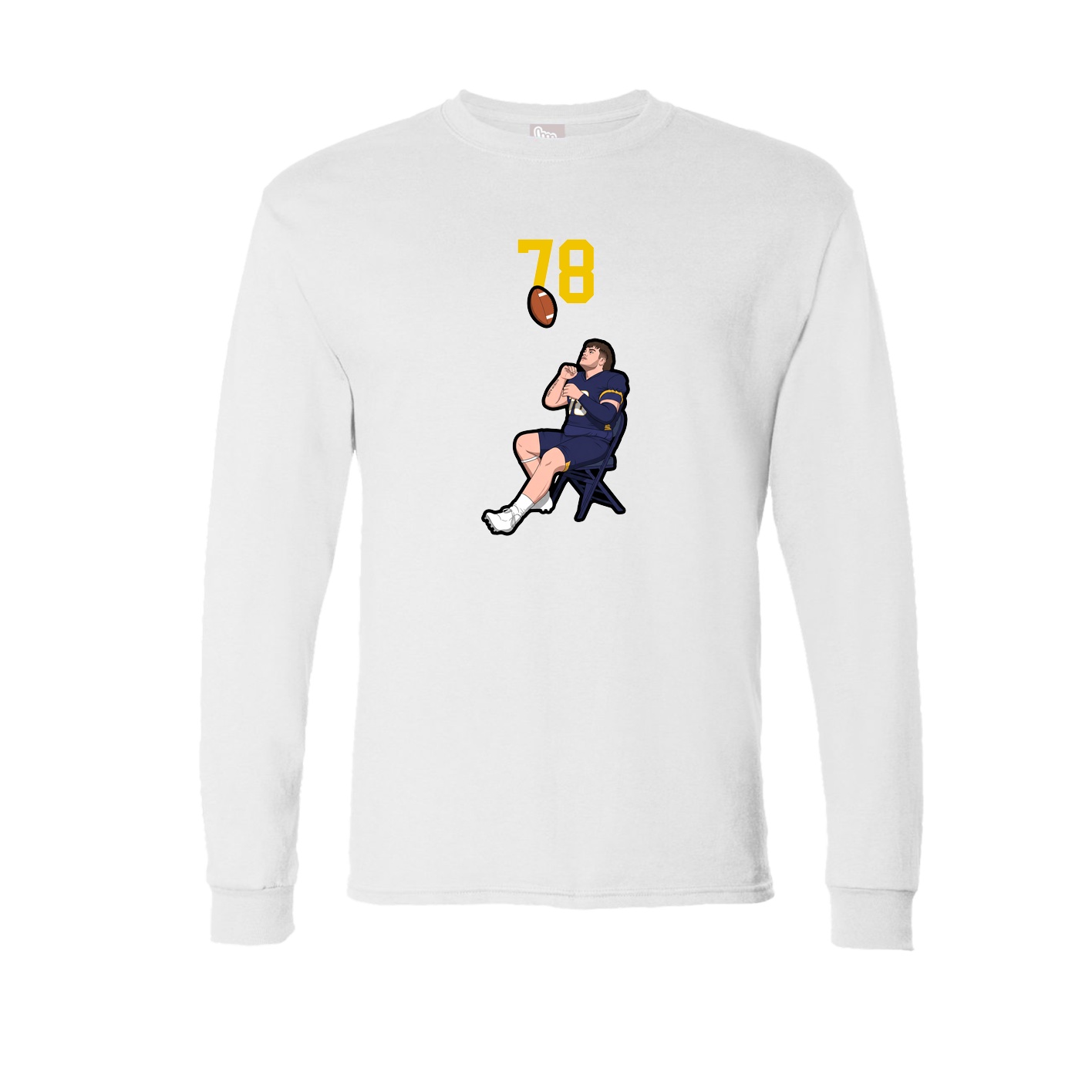 Long Sleeve Tee — Number Top in White