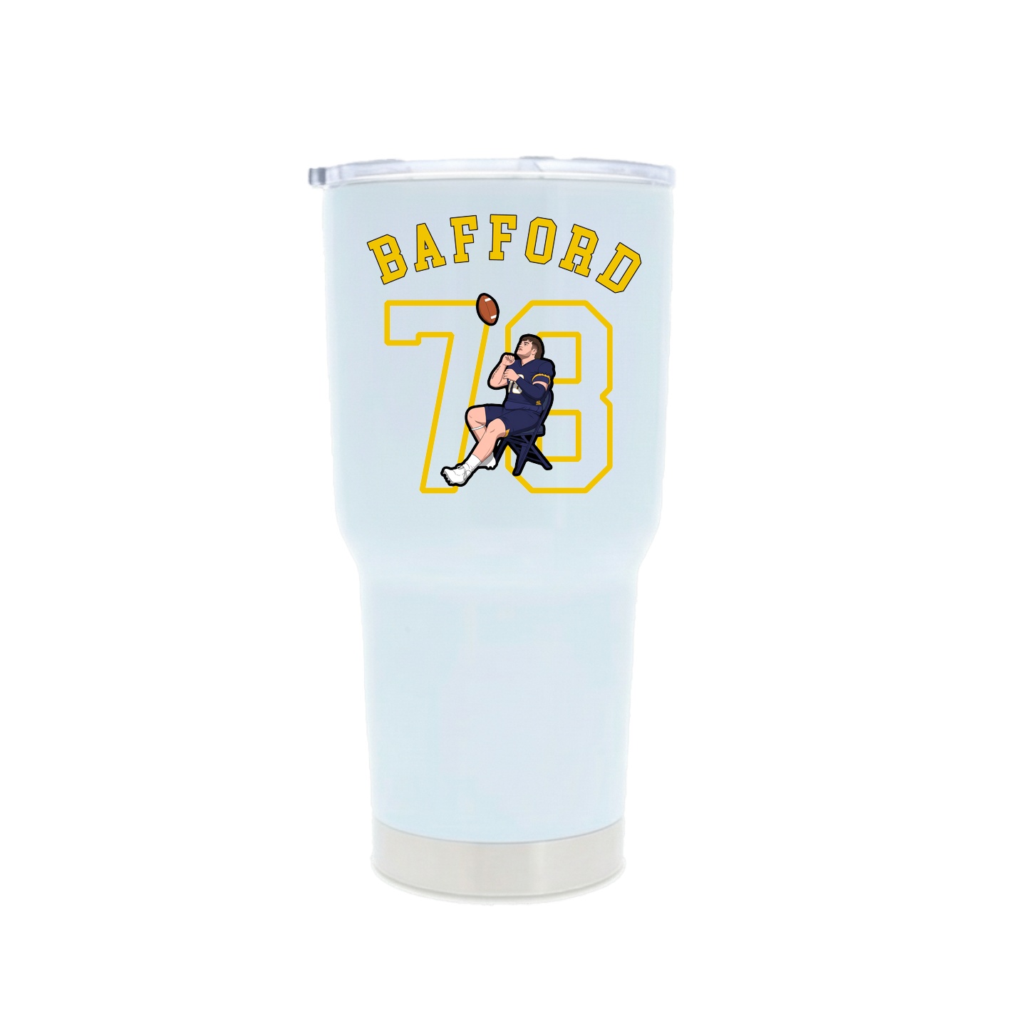 30oz Stainless Steel Tumbler — Shirsey Arch in White