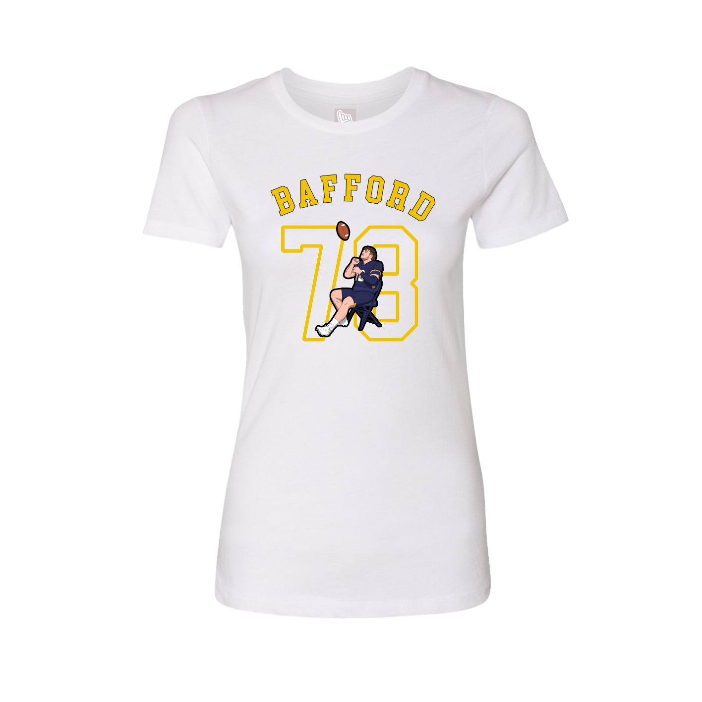 Fitted Women's Tee — Shirsey Arch in White