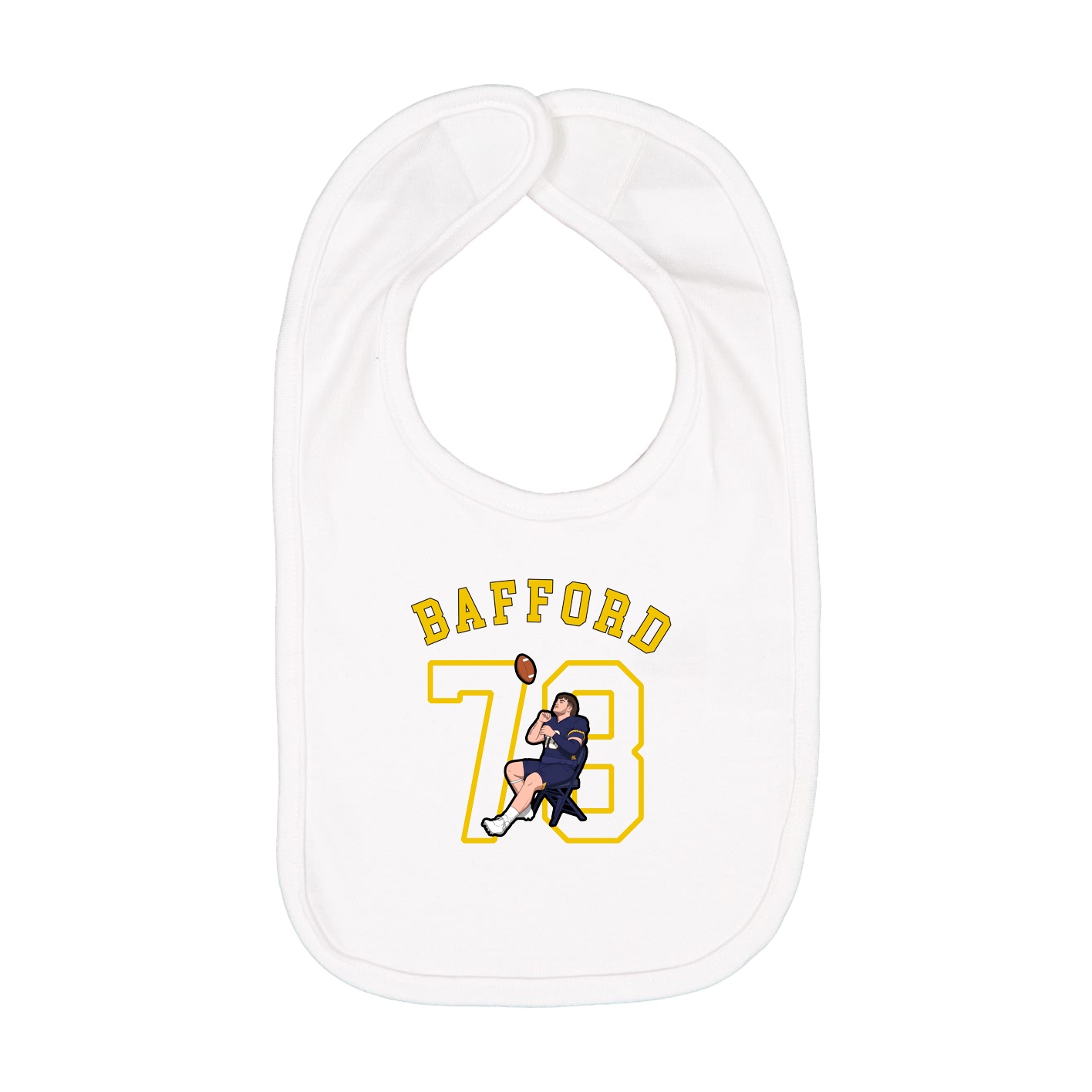 Infant Bib — Shirsey Arch in White