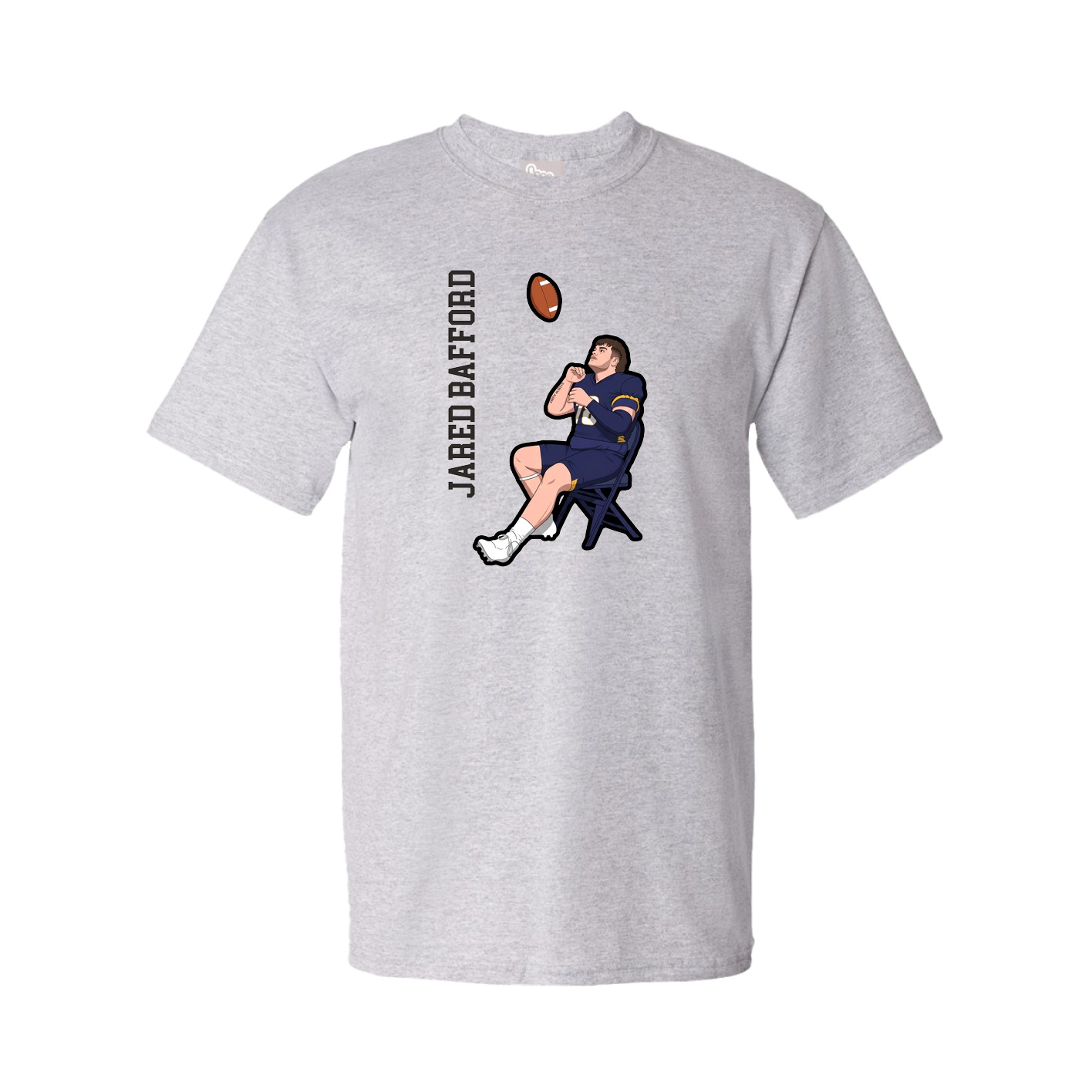 Tee — Name Vertical in Grey