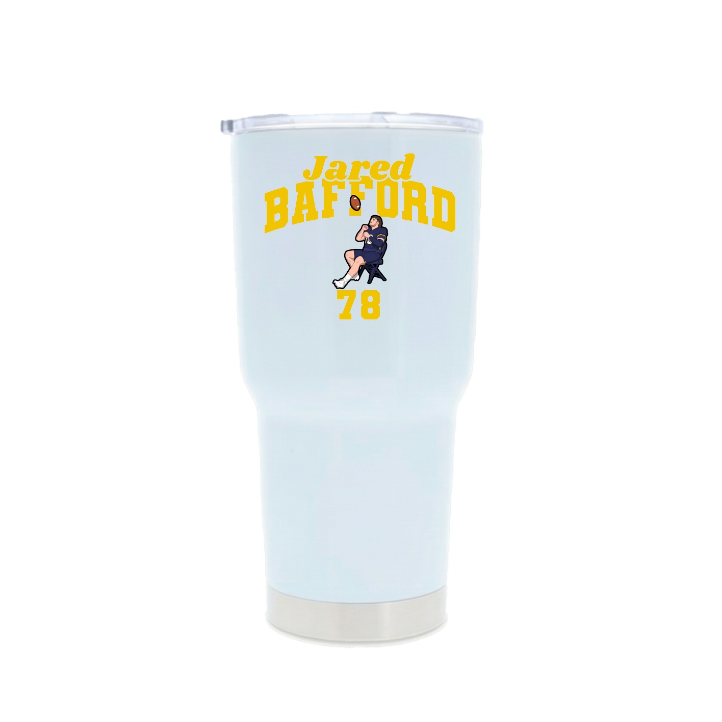 30oz Stainless Steel Tumbler — Signature Arch in White