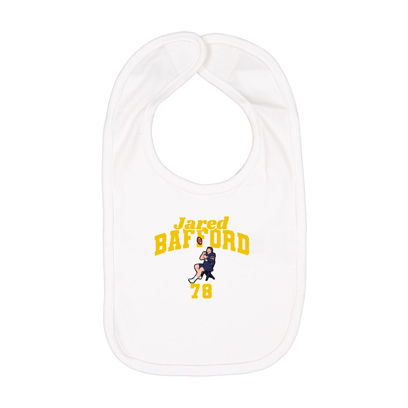 Infant Bib — Signature Arch in White