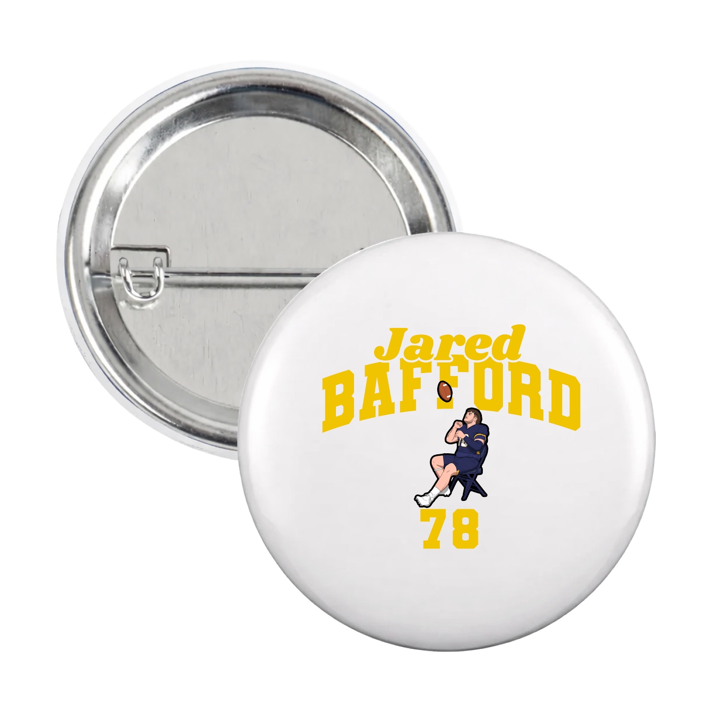 Game Day Button — Signature Arch in White