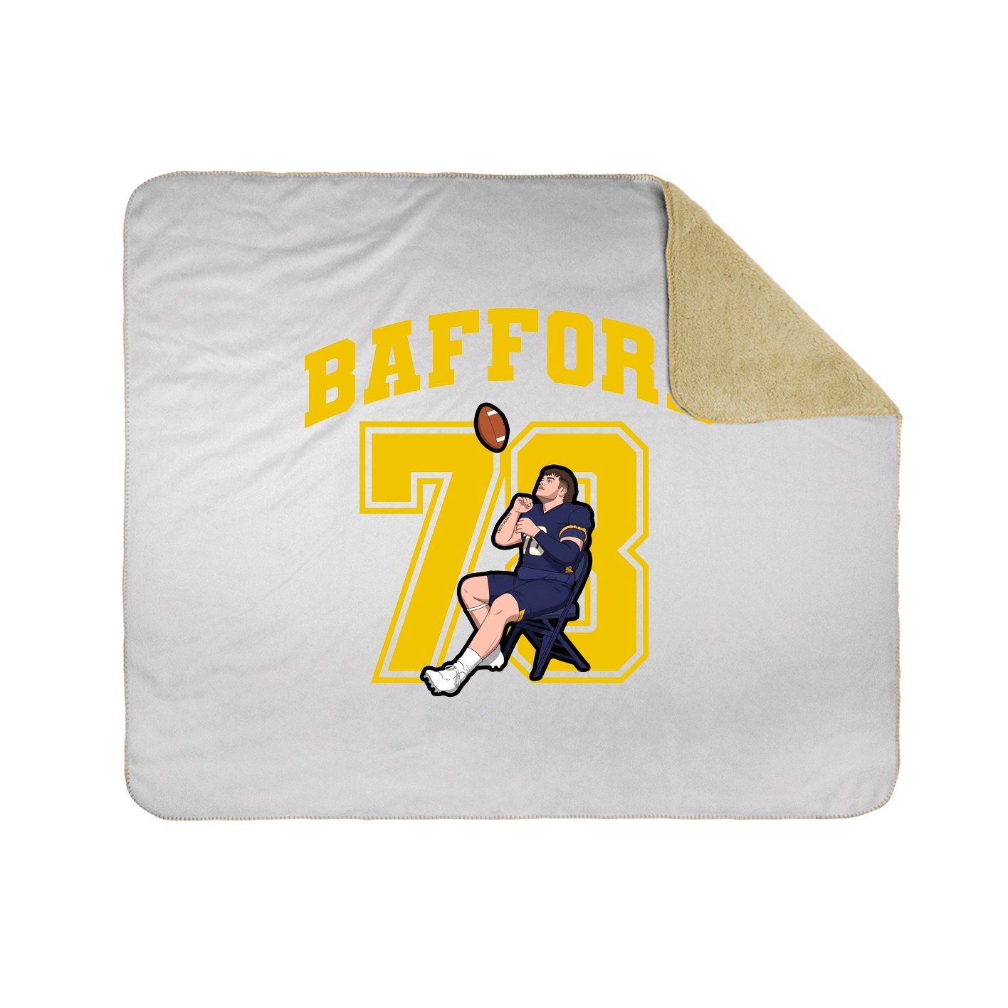 Throw Blanket — Number in White