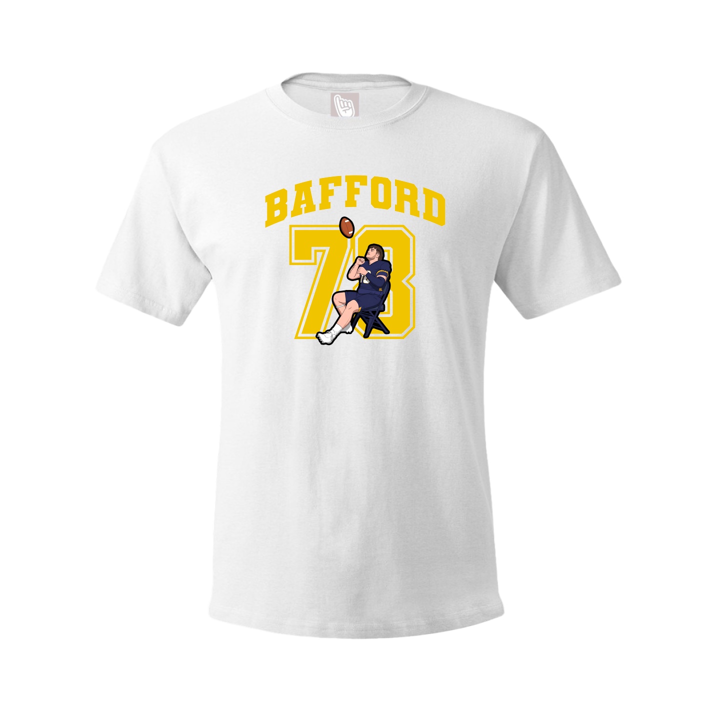Youth Tee — Number in White