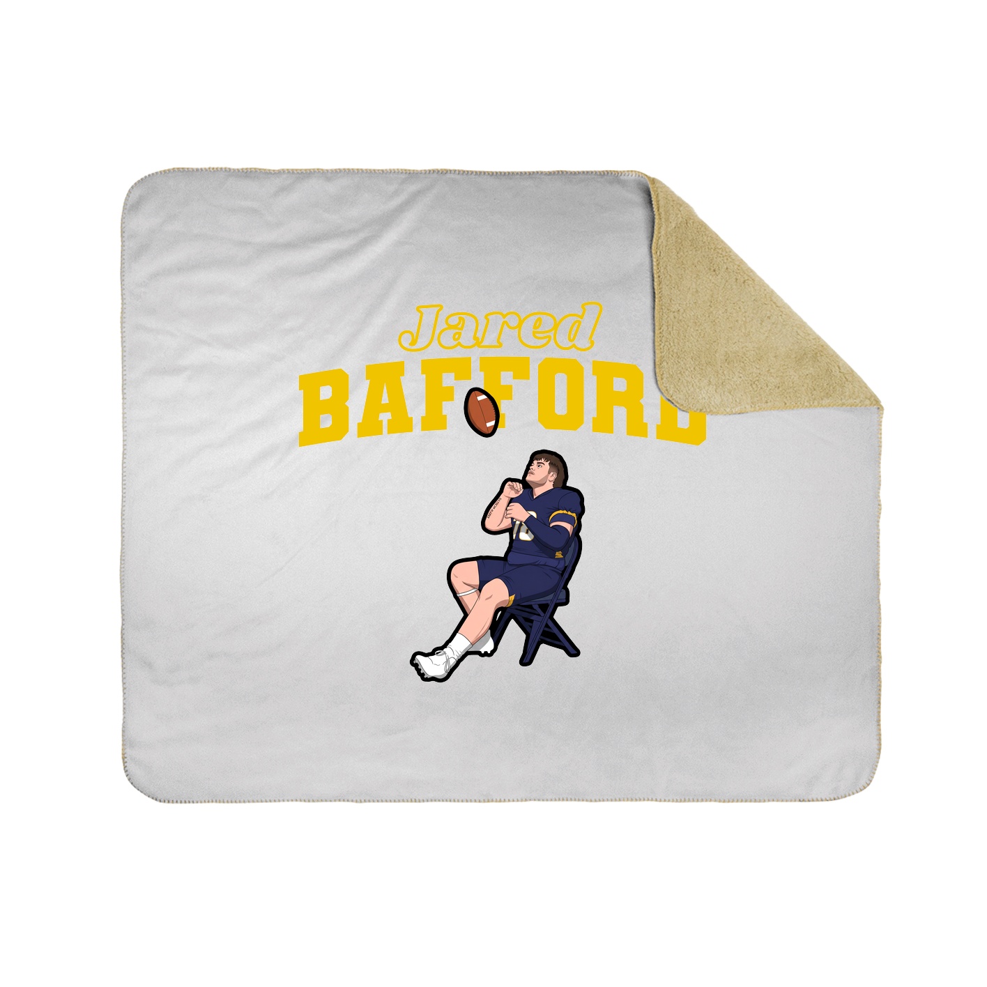 Throw Blanket — Name Arch in White