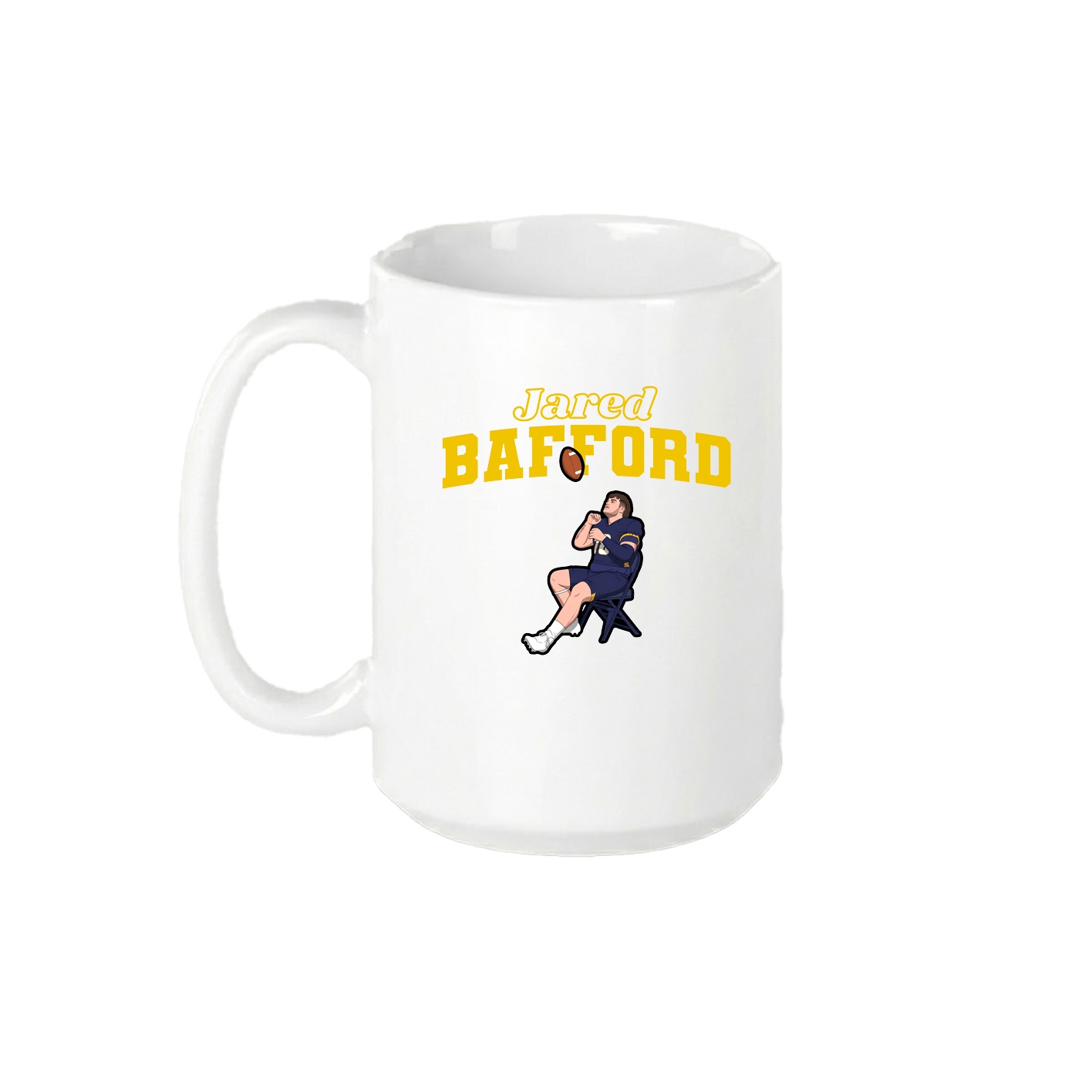15oz Coffee Mug — Name Arch in White