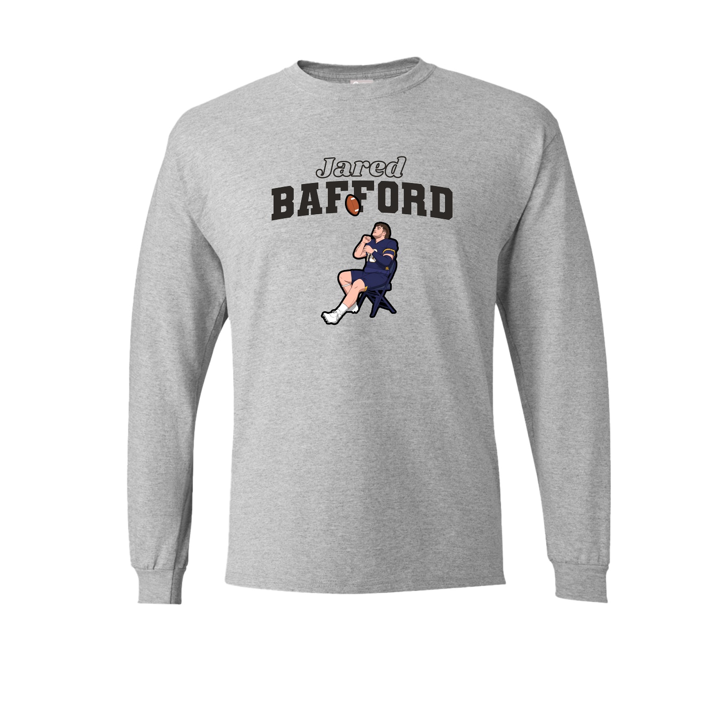 Long Sleeve Tee — Name Arch in Grey