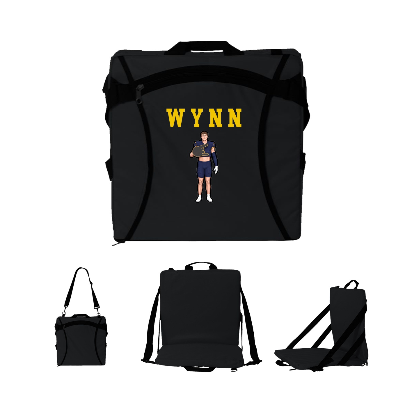 Folding Stadium Seat — Shirsey in Black