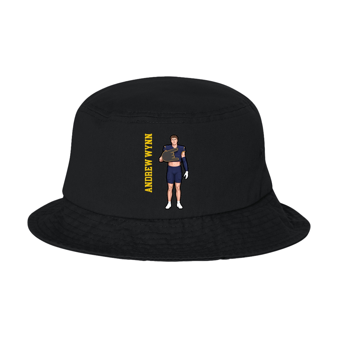 Bucket Cap — Name Vertical in Black