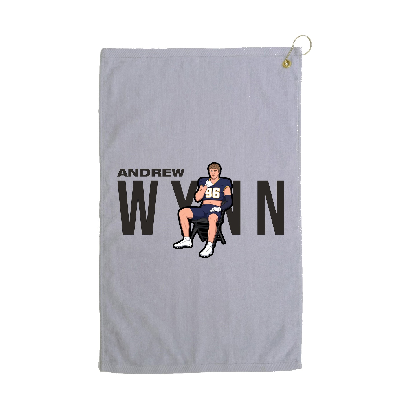 Golf Towel — Player Name in Grey
