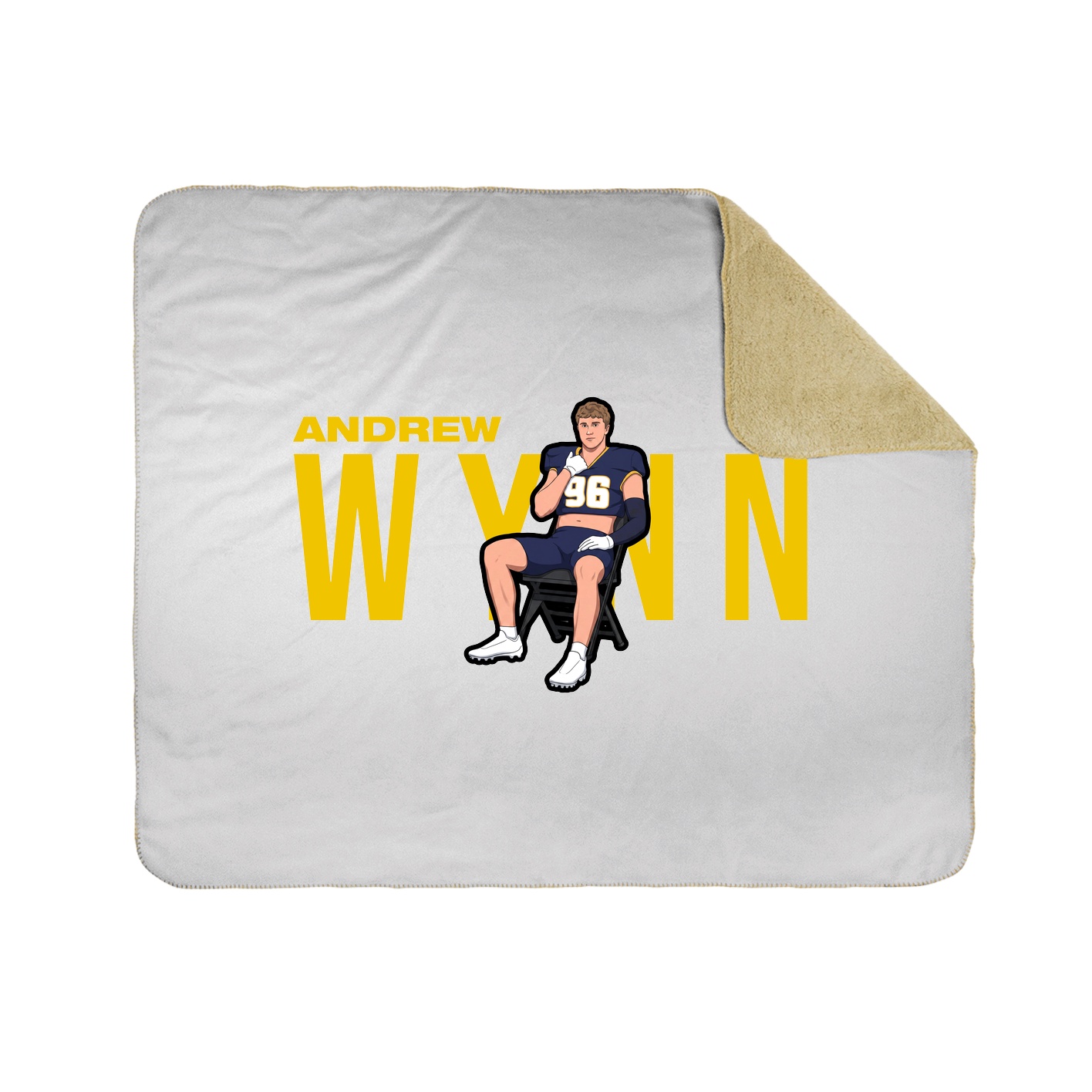 Throw Blanket — Player Name in White