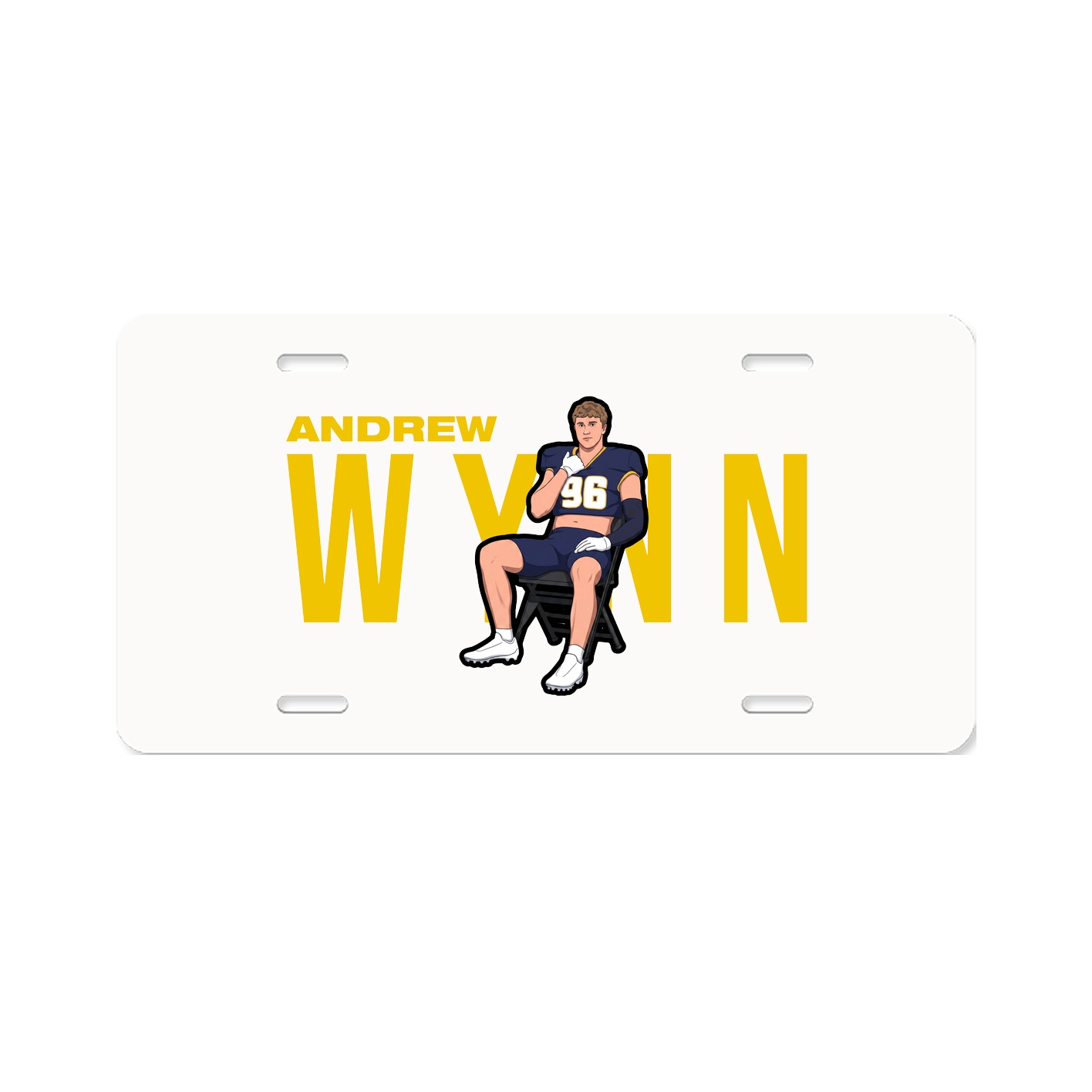 License Plate — Player Name in Classic