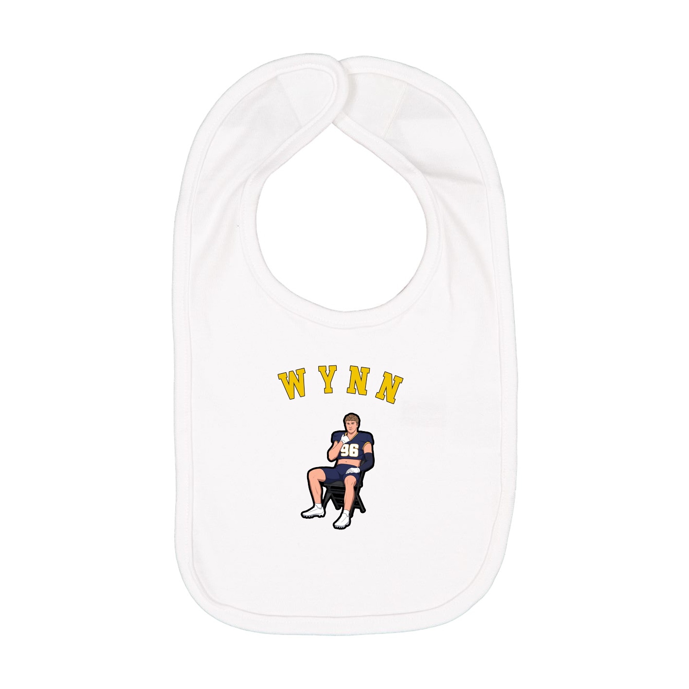 Infant Bib — Shirsey Arch in White