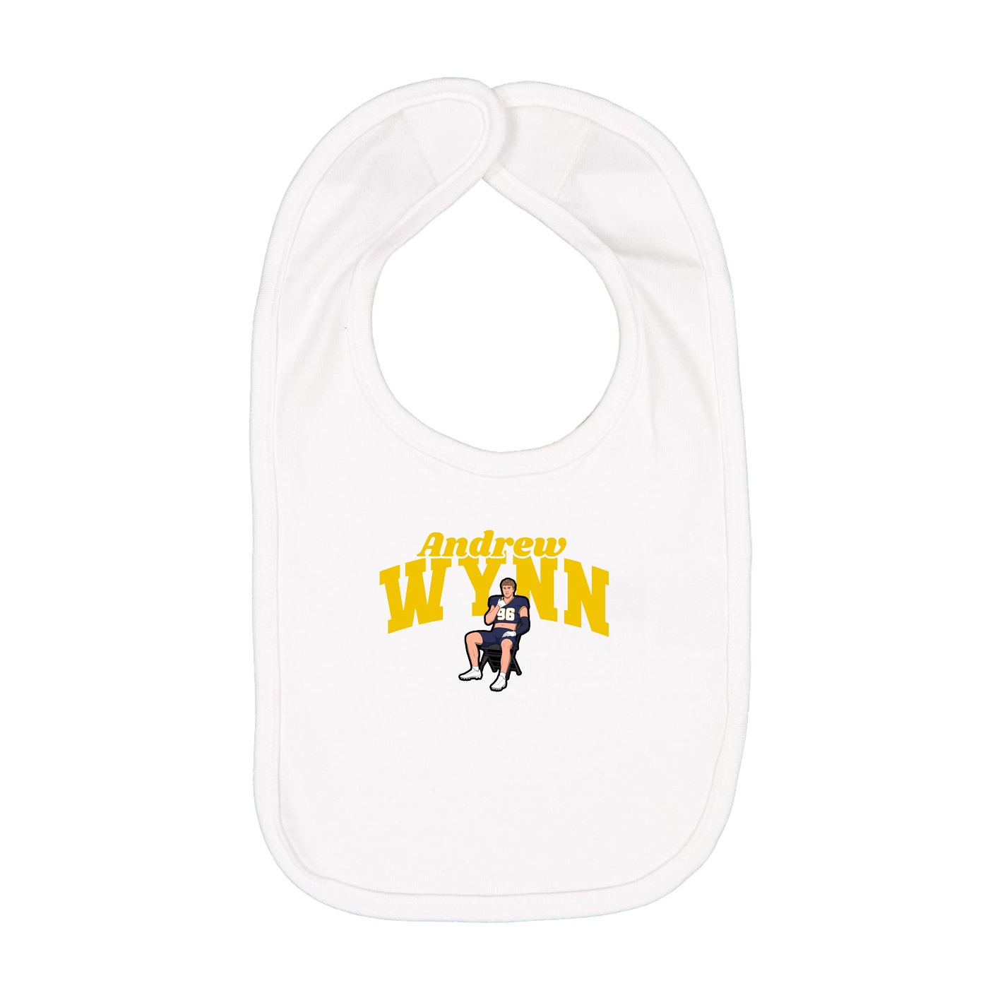 Infant Bib — Signature Arch in White