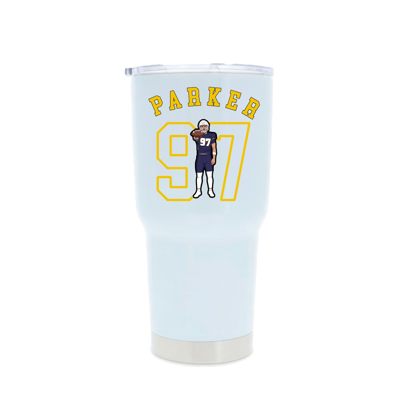 30oz Stainless Steel Tumbler — Shirsey Arch in White